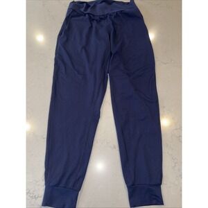 WOMENS M UNDER ARMOUR HEAT-GEAR LOOSE LIGHTWEIGHT Navy JOGGERS Roll‎ Over Waist